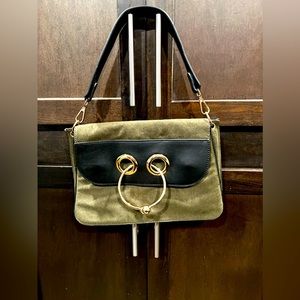 Green soft shoulder bag